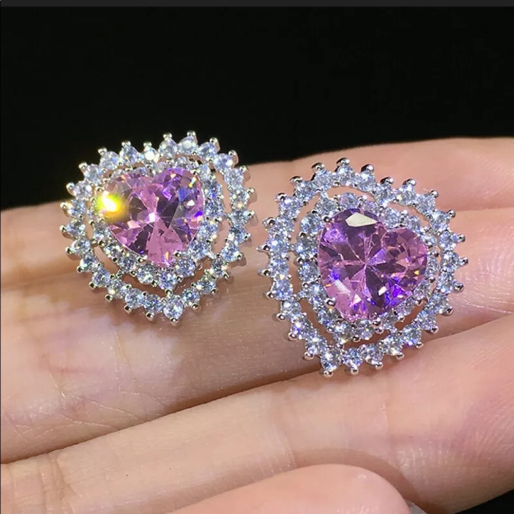 *NEW*Women’s Romantic Beautiful Sapphire Earrings - Picture 5 of 5